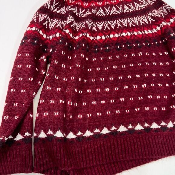 Lety & Me Pullover Sweater Womens 3X Red Fair Isle Pattern Mock Neck NWT - Picture 10 of 11